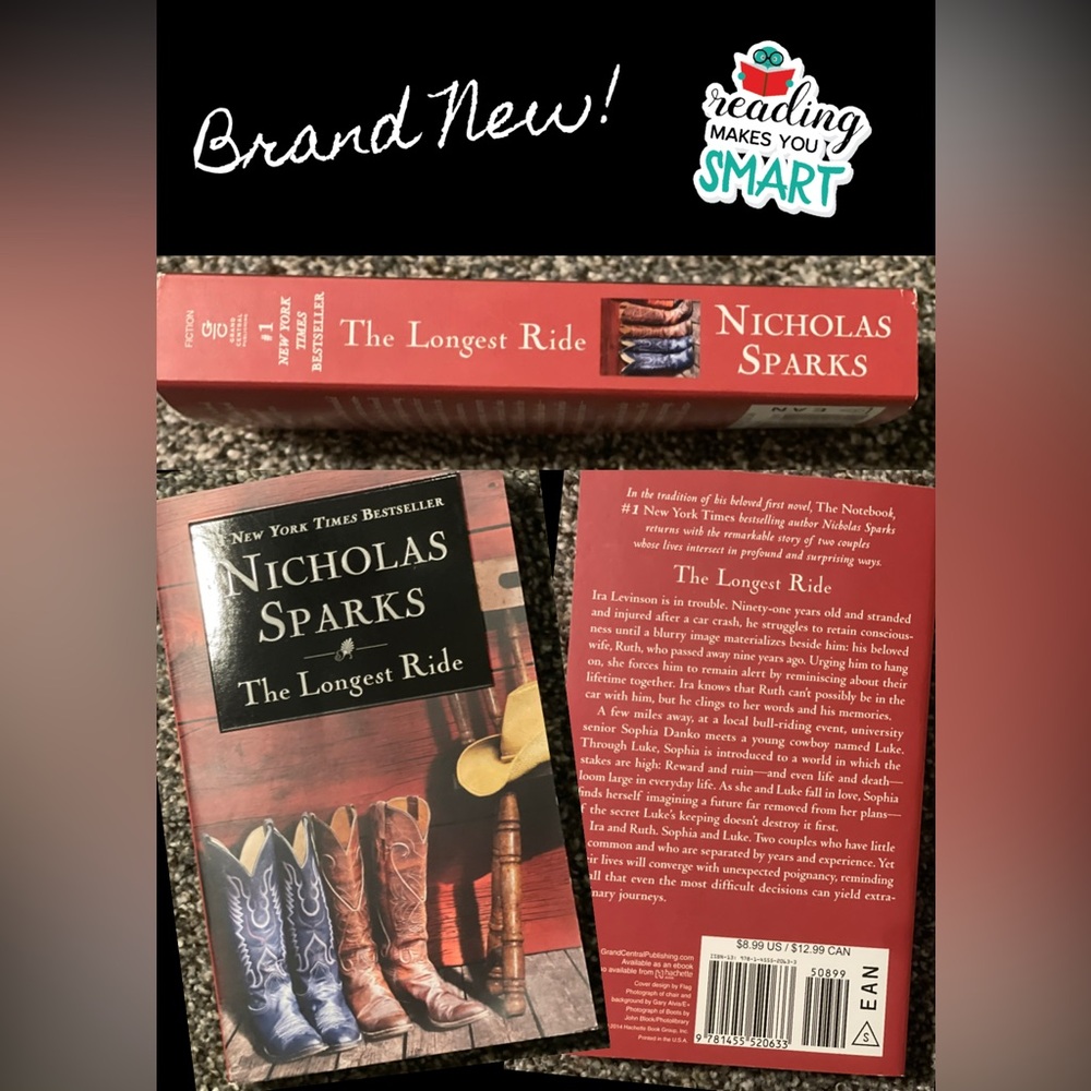 Brand New! Nicholas Sparks 'The Longest Ride Book